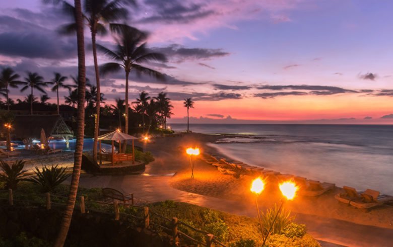 best sunset at Four Seasons Hualalai Kailua Kona Bay