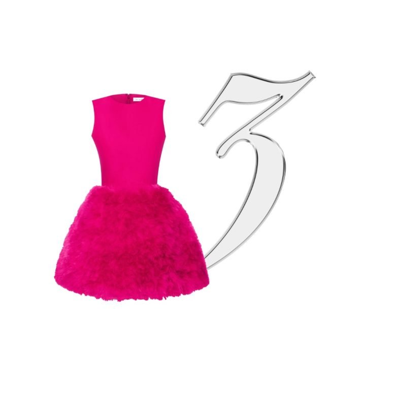 Feather Trend 3: Oscar De La Renta Marabou Feather Faille Cocktail Dress