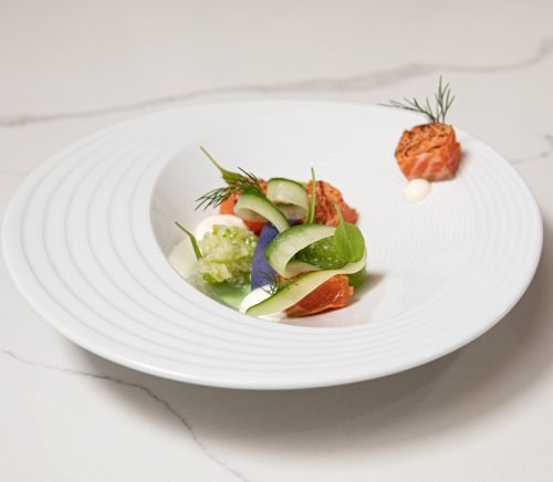 Chef Cory Oppold's cucumber dish