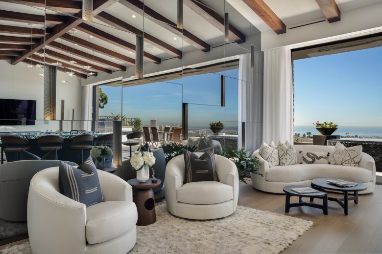 Newport beach home remodel living room