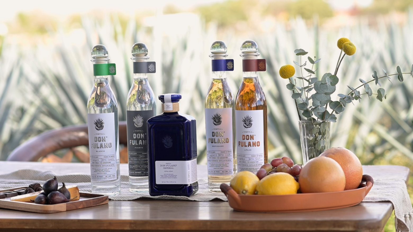 Five Don Funalo expressions Blanco, Fuerte, Reposado, Añejo and Imperial.