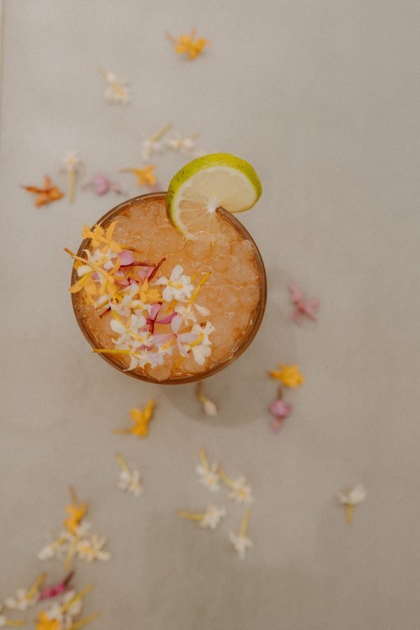 An orange cocktail.