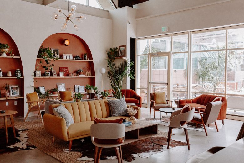 The interiors of Boozehounds with Mid-Century Design.